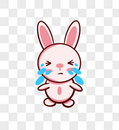 哭泣兔宝宝表情图片
