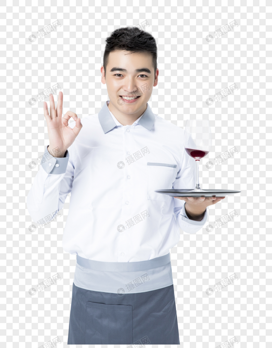男服务员拿红酒图片