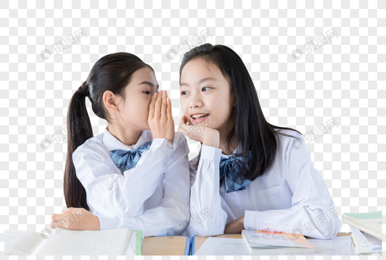 说悄悄话的女学生图片