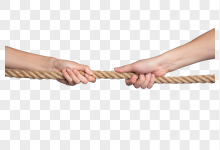 拉着绳子的人图片