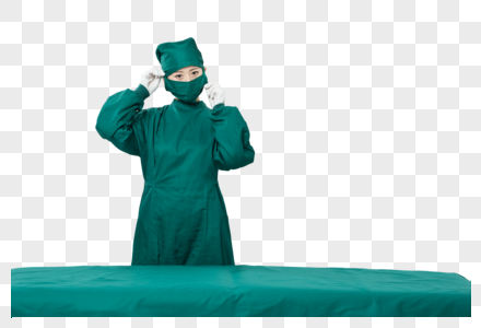 外科医生站在手术床前图片