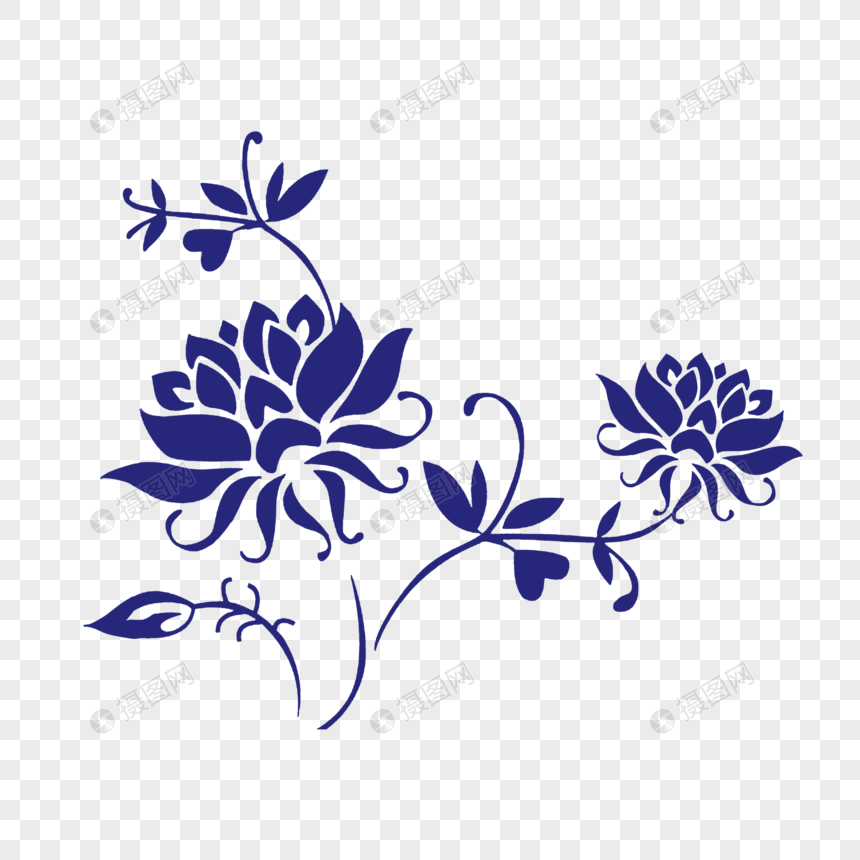 青花瓷花纹元素元素素材下载 正版素材 摄图网 青花瓷花纹元素元素素材下载 正版素材 摄图网