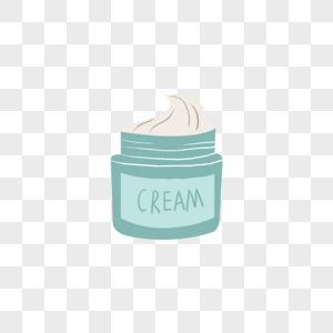 卡通手绘面霜元素图片素材