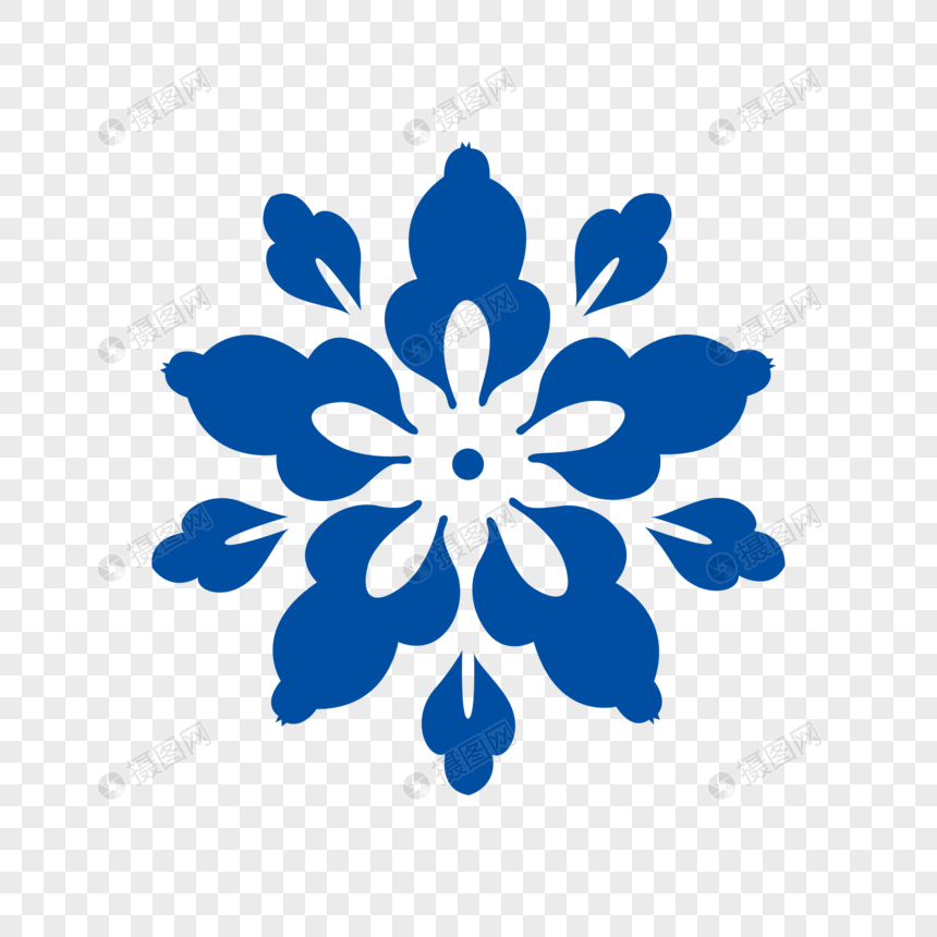青花瓷花纹元素素材下载 正版素材 摄图网