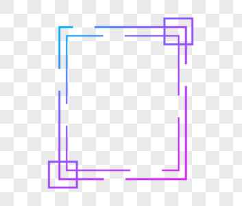 长方形科技边框图片