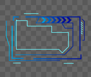 蓝色科技边框图片