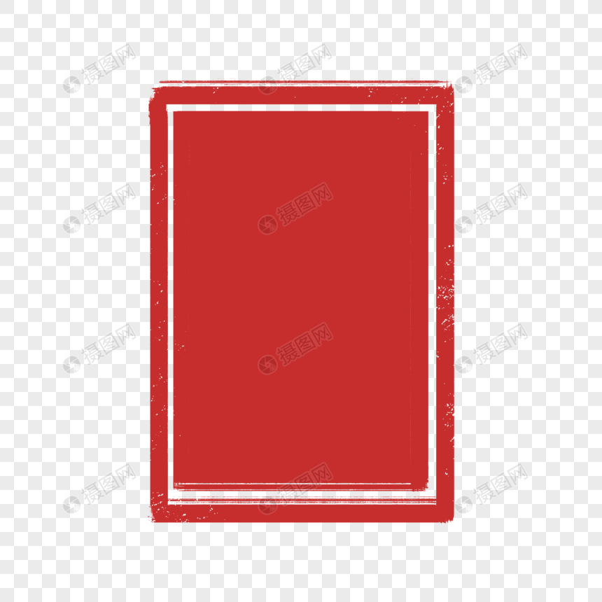 复古红色方形印章背景图片