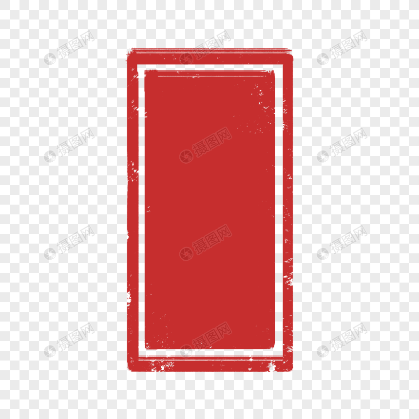 复古红色长方形印章背景图片