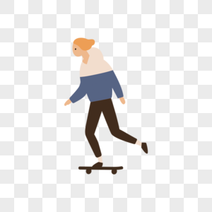 玩滑板的女生图片