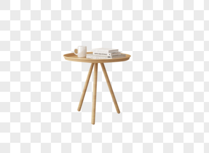 木制的小圆桌图片