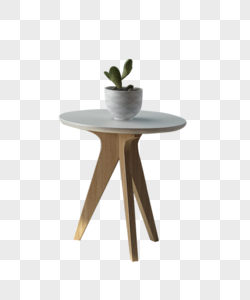 桌子木质圆桌高清图片