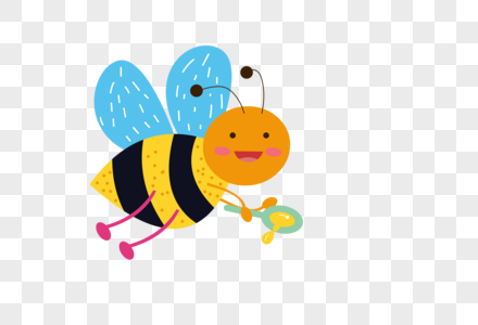 搬蜂蜜的小蜜蜂元素图片