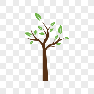 卡通树矢量植树节分支树高清图片