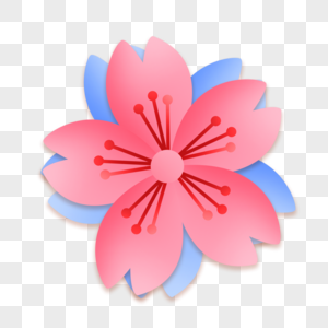 粉色立体花朵高清图片