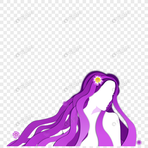 紫色女神图片
