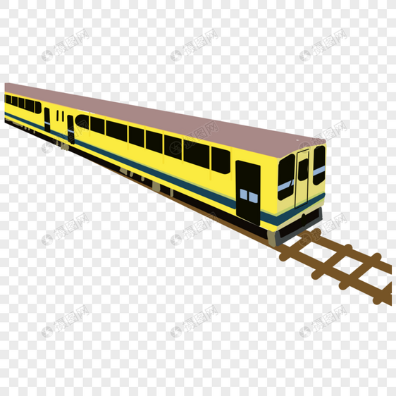 黄色火车图片