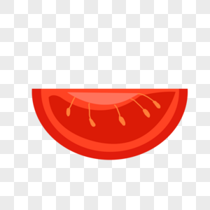 食材类卡通手绘风半片番茄图片