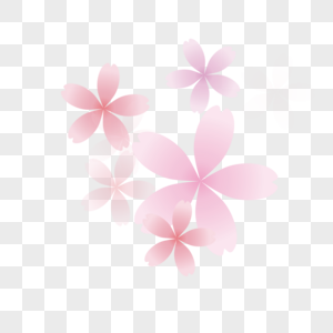 植物类卡通手绘风粉色桃花瓣图片素材