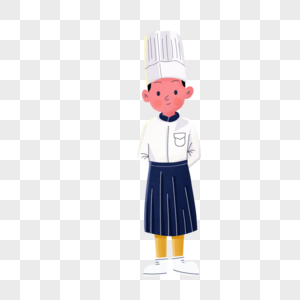 扁平卡通劳动节厨师形象图片