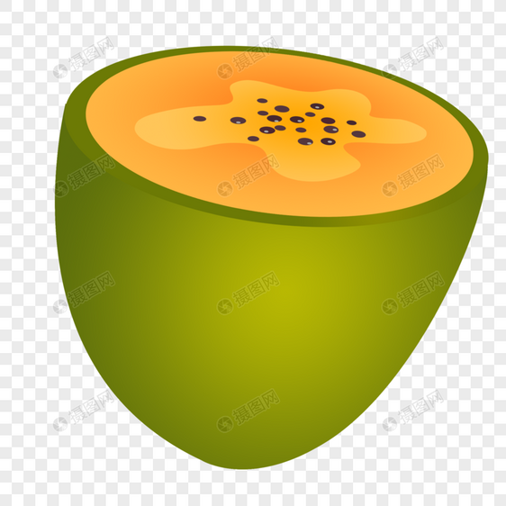 圆坨坨的木瓜图片