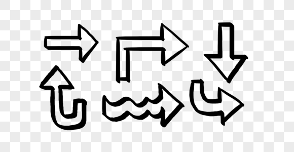 箭头_卡通手绘导向箭头图片_卡通手绘导向箭头图片素材大全_摄图网