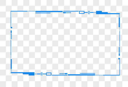 科技边框蓝色边框花纹高清图片