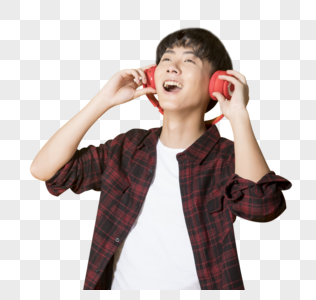 青年男性耳机音乐图片