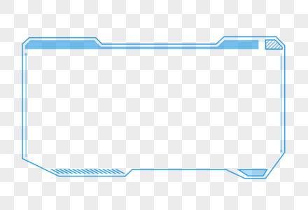 科技边框蓝色边框花纹高清图片