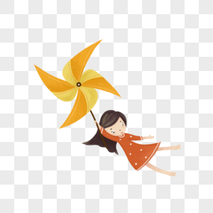 女生图片抱着狐狸的女生图片拿着风车的女孩素材