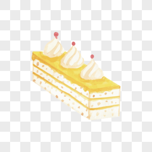 长方形奶油蛋糕图片