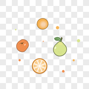 水果插图可爱柚子高清图片