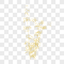 金色粉末竹子图片