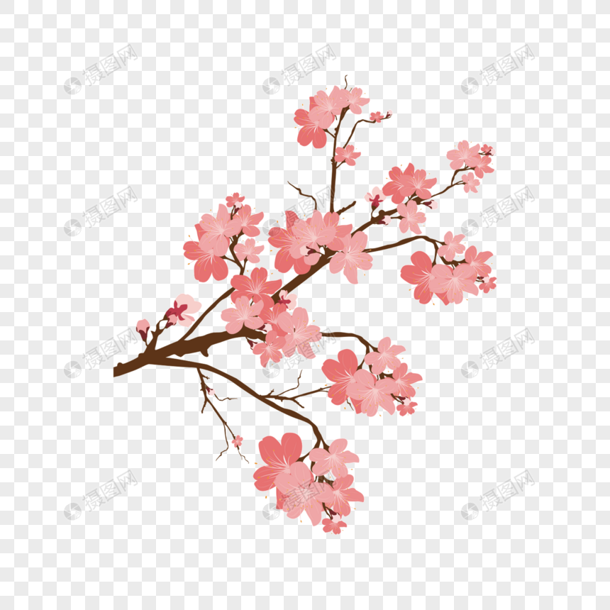 桃花枝元素素材下载 正版素材 摄图网 桃花枝元素素材下载 正版素材 摄图网