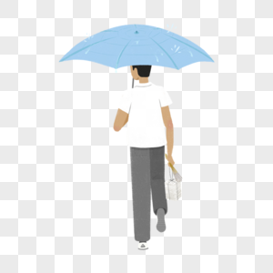 打伞的男人图片
