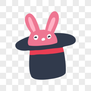 帽子中的兔子图片