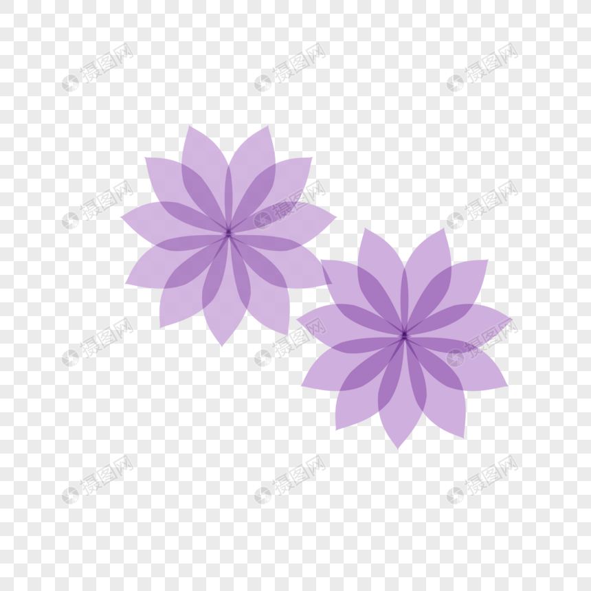 两朵花元素素材下载 正版素材 摄图网