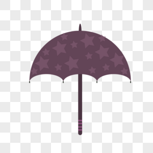 大紫星星伞雨傘卡通高清图片