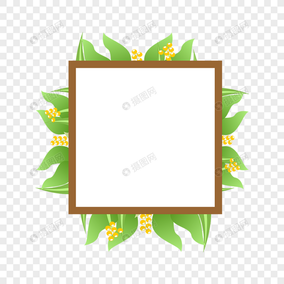 绿色植物边框图片