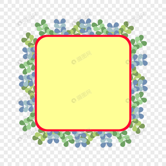 绿色植物边框图片