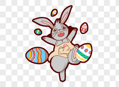 创意复活节兔子彩蛋设计图片