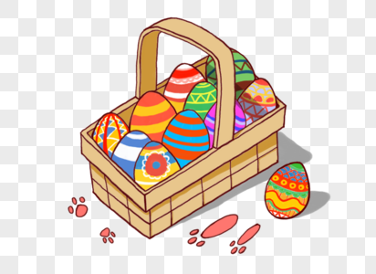 创意复活节彩蛋篮子图片