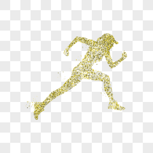 金色正在跑步的女人图片