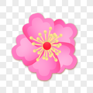 粉色立体花朵图片
