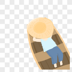 船上睡觉的男人图片