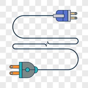电子设备连接线插头连接线插画高清图片