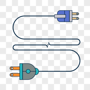 电子设备连接线插头连接线插画图片