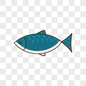 蓝色鱼动物鱼上钩高清图片