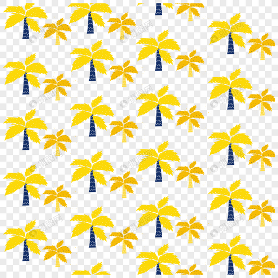 黄色椰子树平铺底纹图片