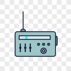 收音机插画元素图片
