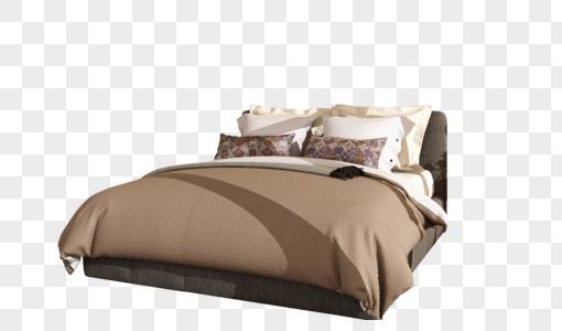 女大学生卧室床素材